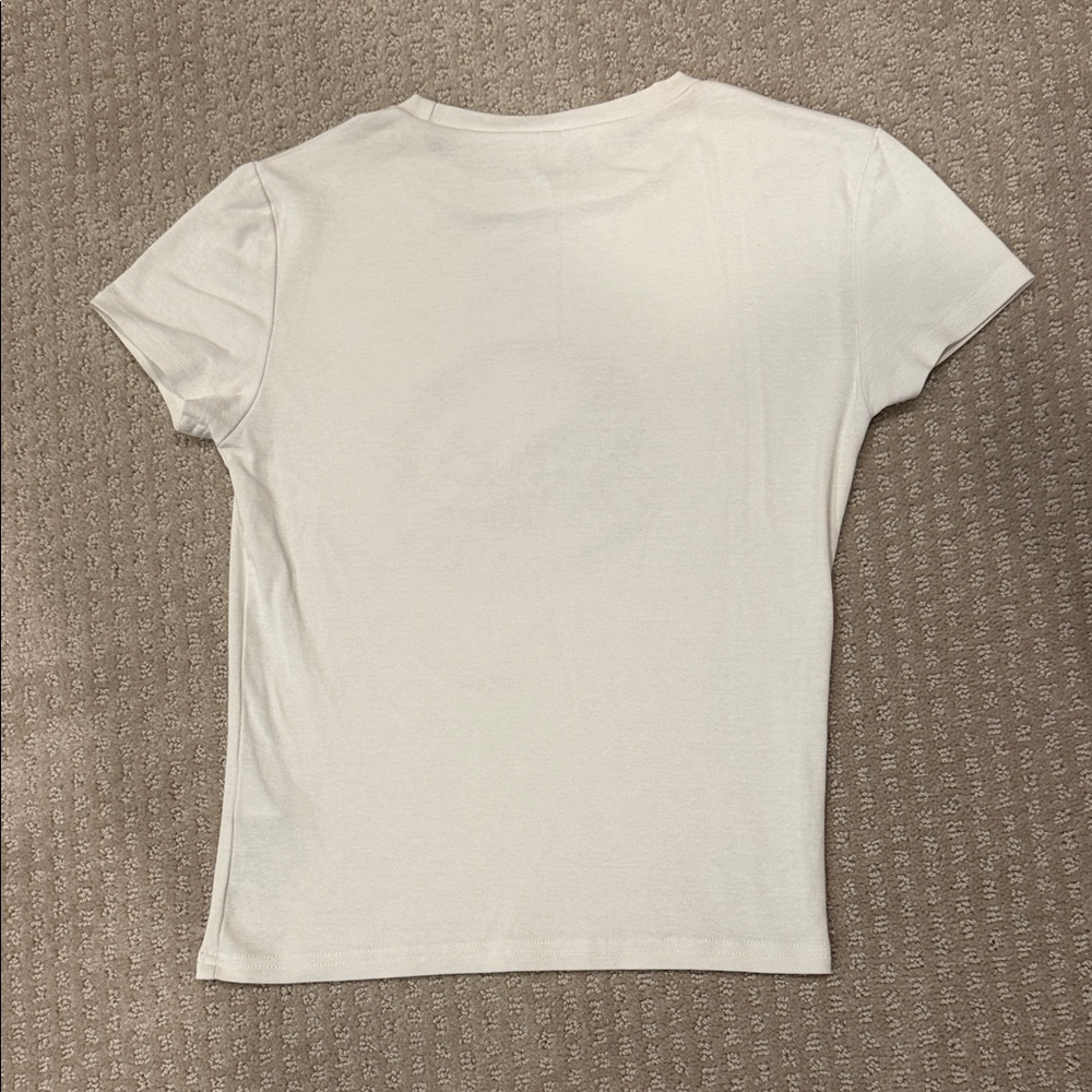 Edikted White Tee with Red Graphic 8 Ball - Picture 3 of 5